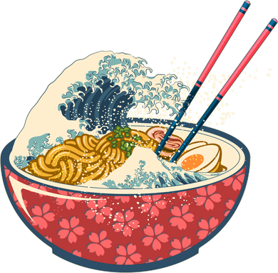 Vintage The Great Ramen Wave Kids T-Shirt